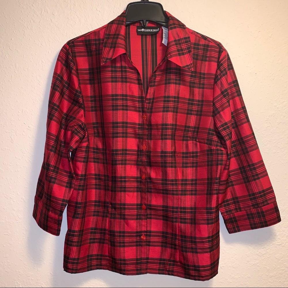 Red Plaid button down flannel